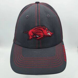 Arkansas Razorback OTS Hat Cap Flexfit L/XL Black Red NCAA EUC
